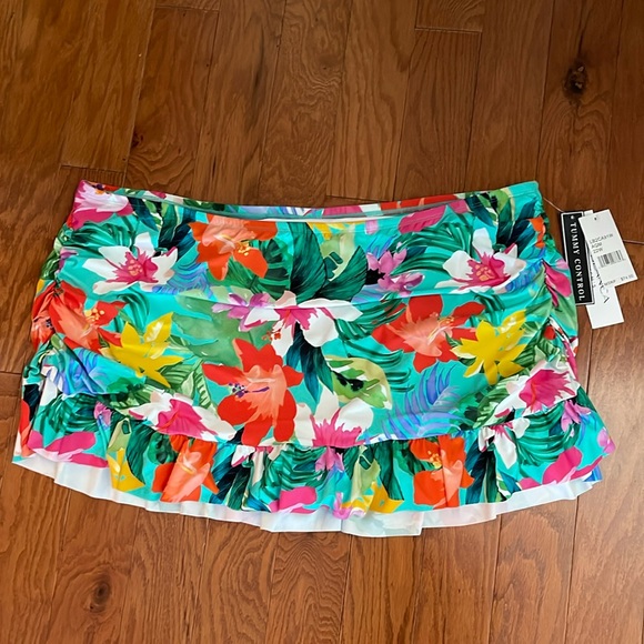 La Blanca Flowered‎ Skirted Bikini Bottom NWT - Picture 3 of 14
